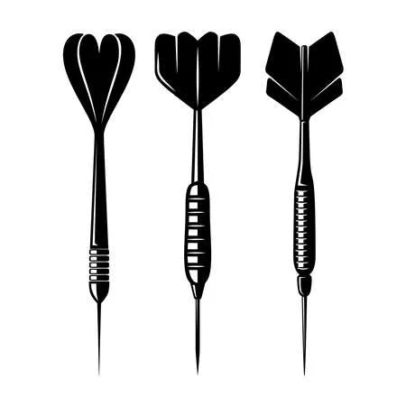 Black and White Dart Flights